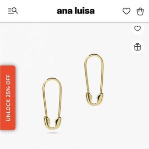 Ana Luisa gold safety pin earrings